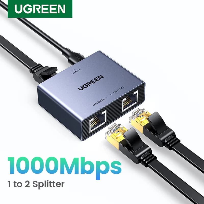 RJ45 Ethernet skaidytuvas, 1 į 2 LAN adapteris