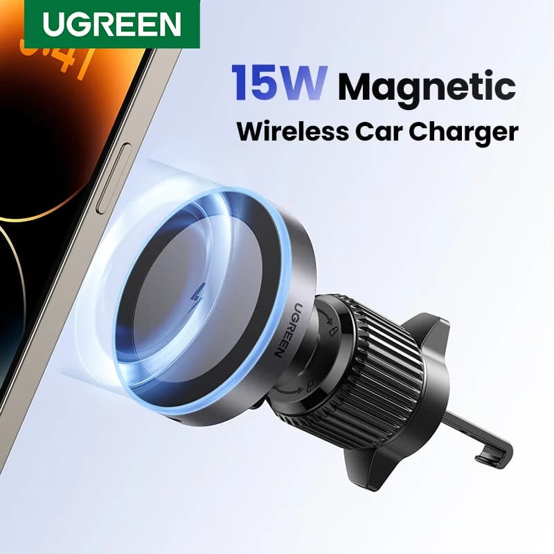 Qi2 magnetinis belaidis automobilinis stovas-kroviklis, 25W