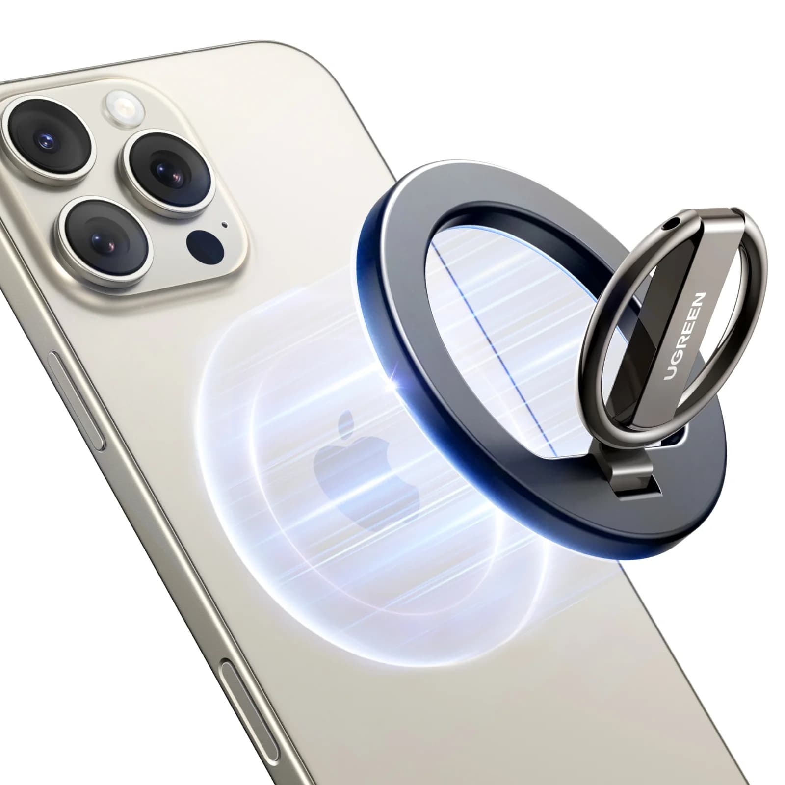 Magnetinis telefono laikiklis žiedas, 360° sukimosi stovas