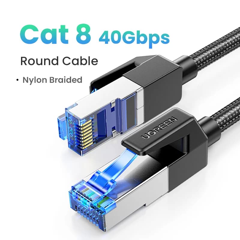 Cat8 Ethernet kabelis, 40Gbps pintas LAN laidas