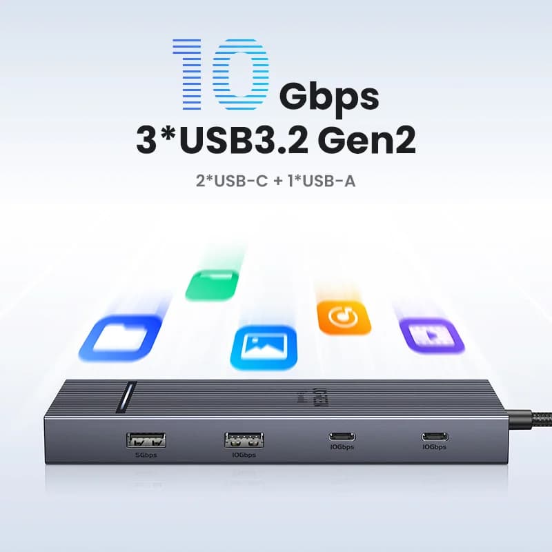 USB-C šakotuvas su 4K HDMI ir 100W PD