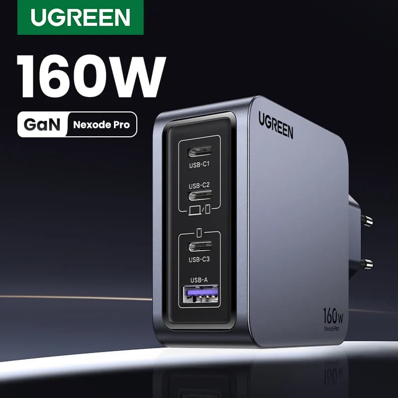 160W GaN USB-C sieninis įkroviklis, PD3.1