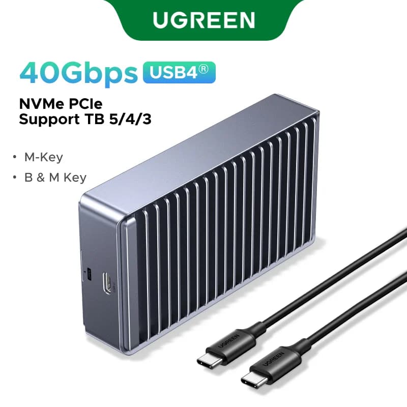 USB4 M.2 NVMe SSD korpusas, 40Gbps, Thunderbolt