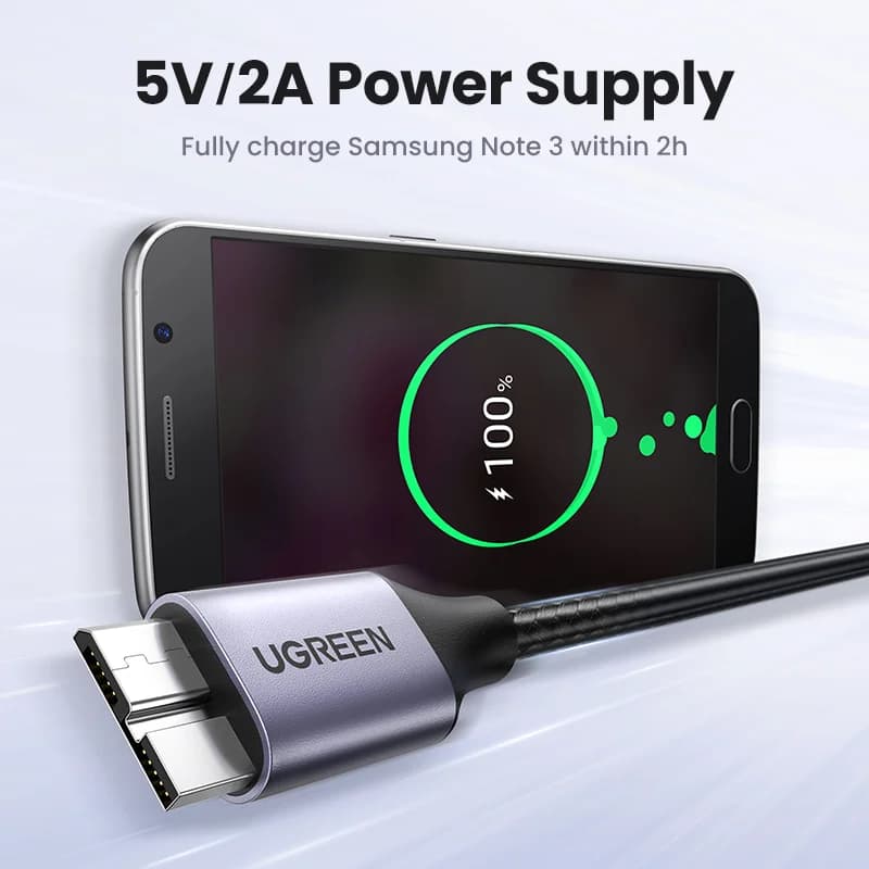 USB 3.0 Micro-B greito įkrovimo duomenų kabelis