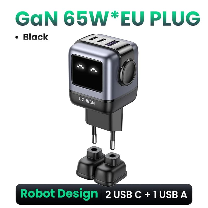 65W GaN USB-C greitas įkroviklis su PPS
