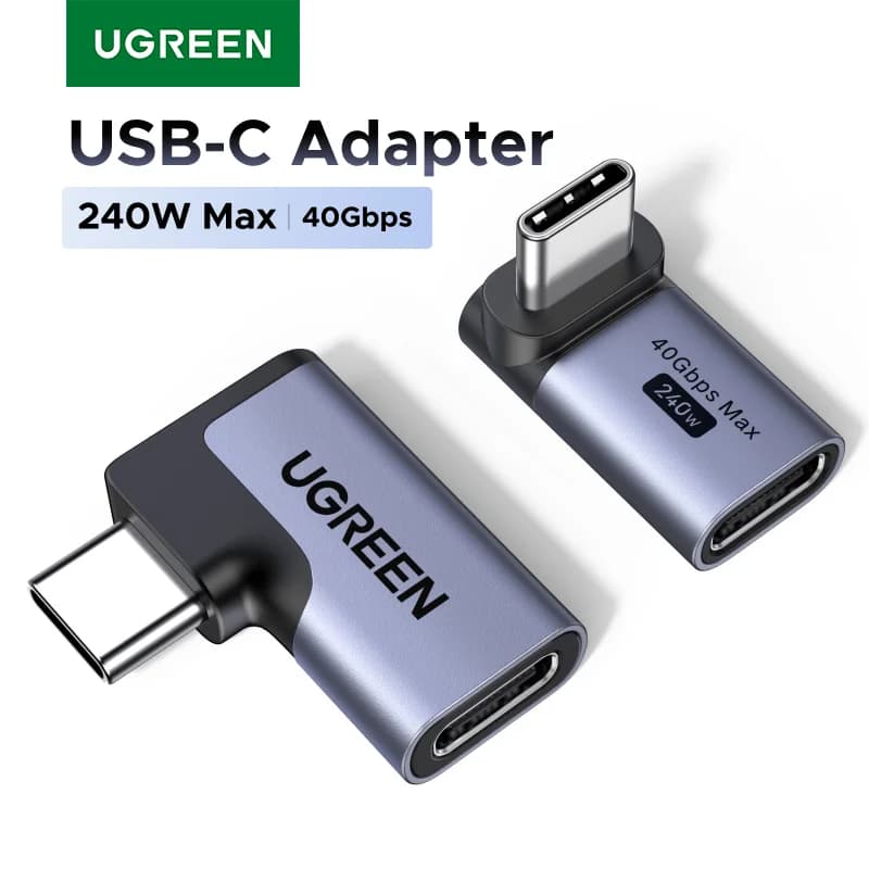 2 vnt. Stačiakampis USB-C į USB-C adapteris
