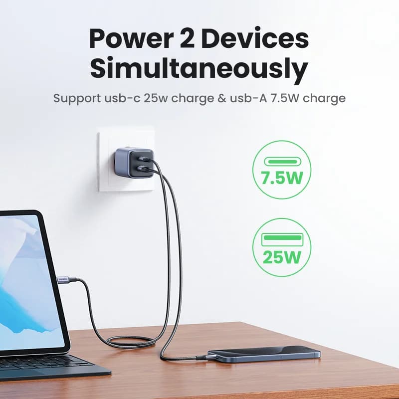 35W GaN USB-C PD greitas įkroviklis