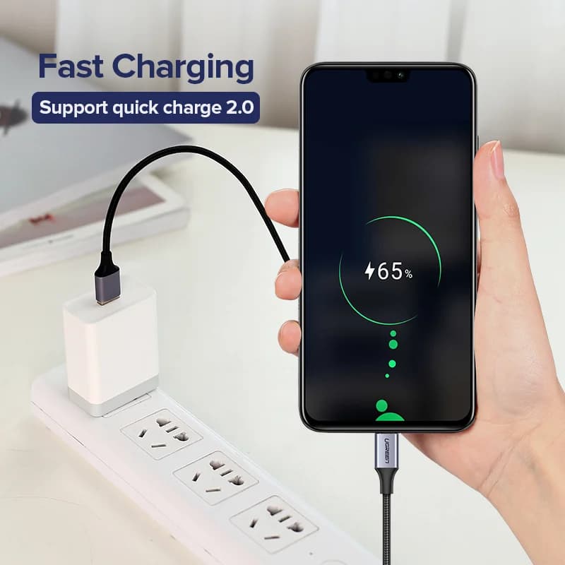 2 vnt. Micro USB greitojo įkrovimo laidas, 1,5m, 2A