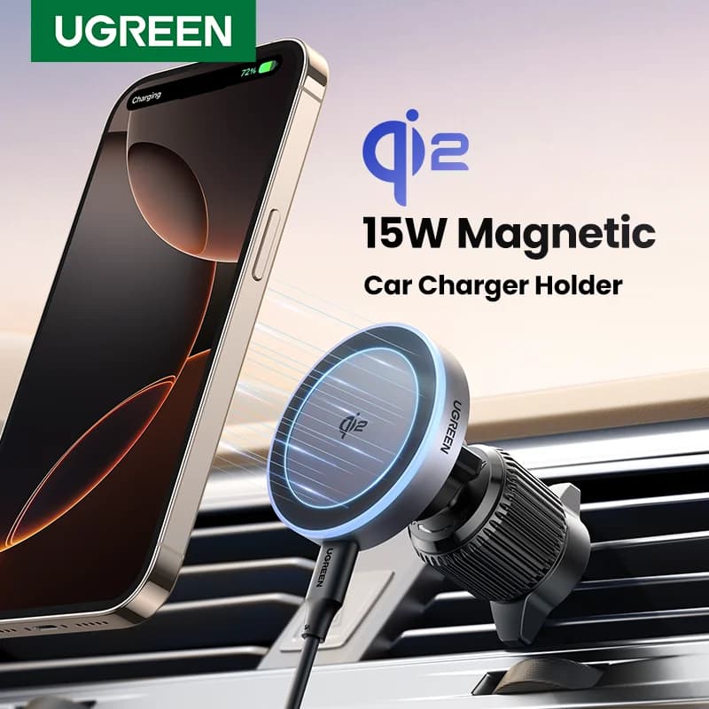 Qi2 15W magnetinis belaidis automobilinis įkroviklis iPhone