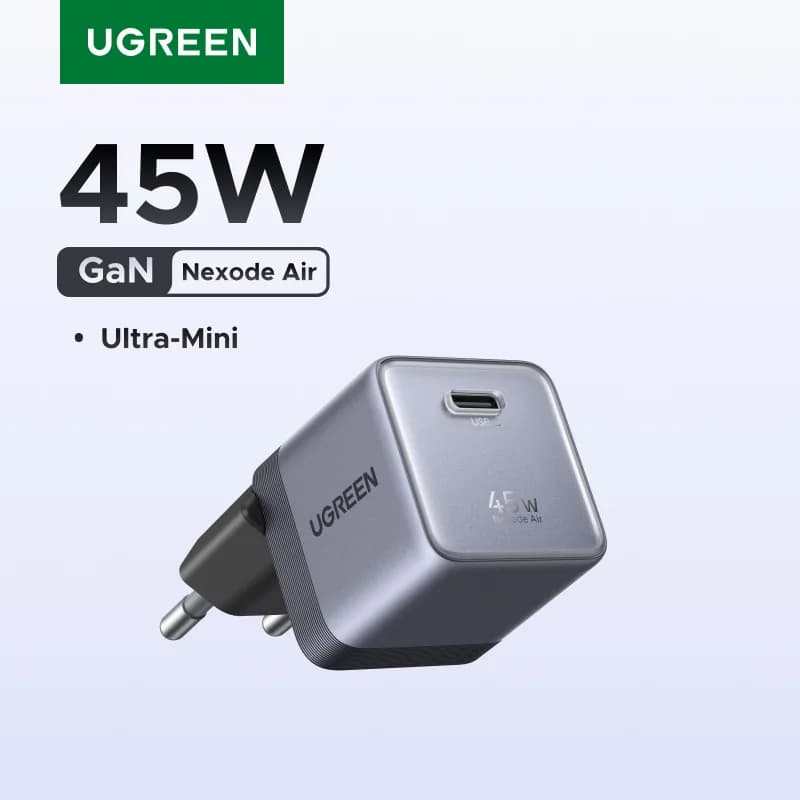 45W GaN USB-C įkroviklis, kompaktiškas greitas įkrovimas