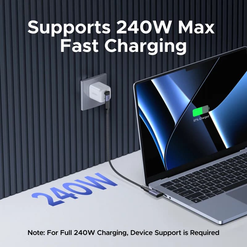 2 vnt. Stačiakampis USB-C į USB-C adapteris