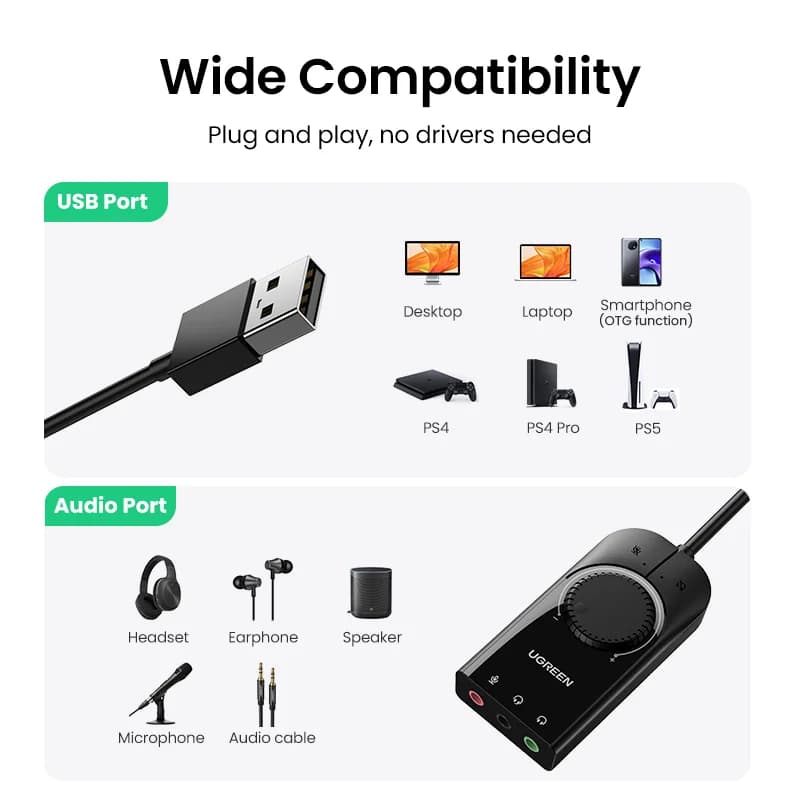 Išorinė USB garso sąsaja garso plokštė