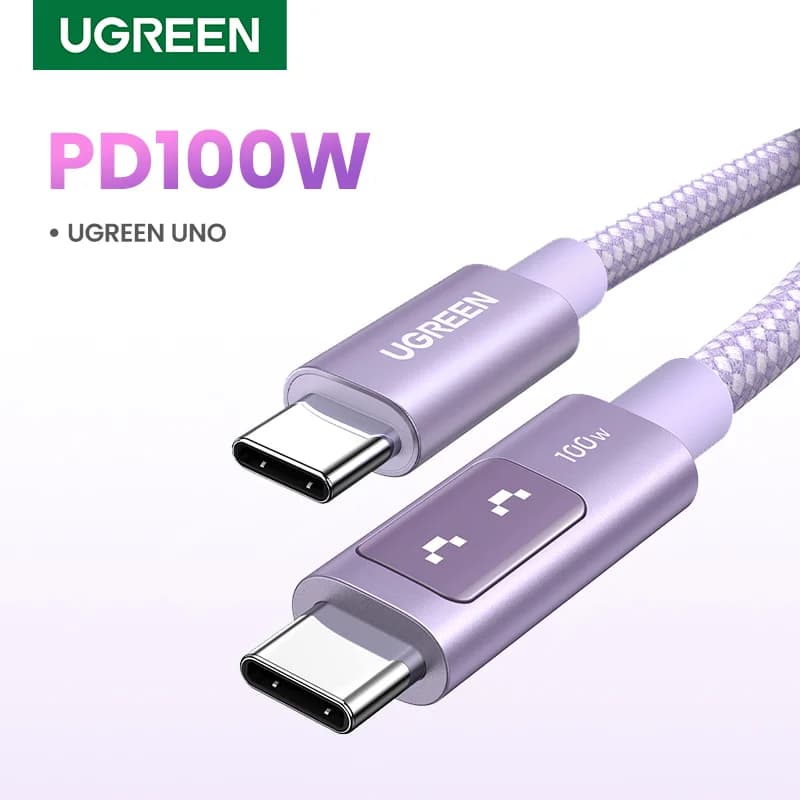 USB-C į USB-C laidas, 100W PD, daugiaspalvis