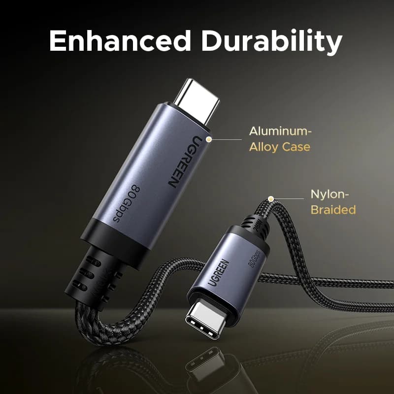 USB4 USB-C kabelis, 240W PD, 80Gbps duomenų perdavimas