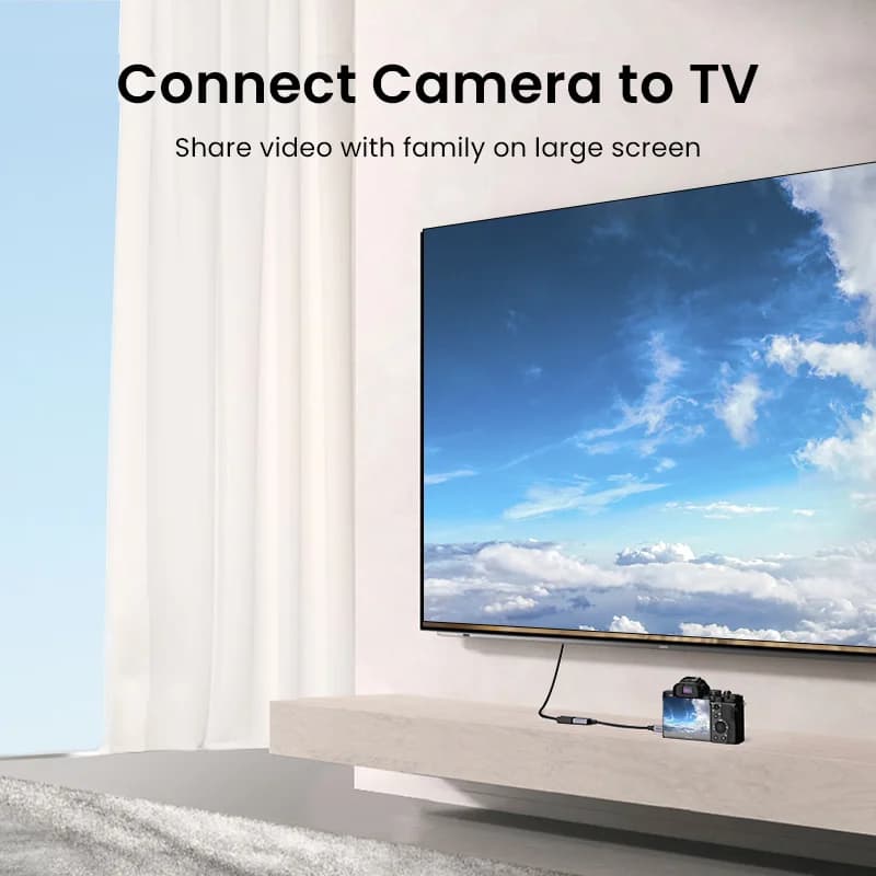 Micro HDMI į HDMI adapterio kabelis 4K