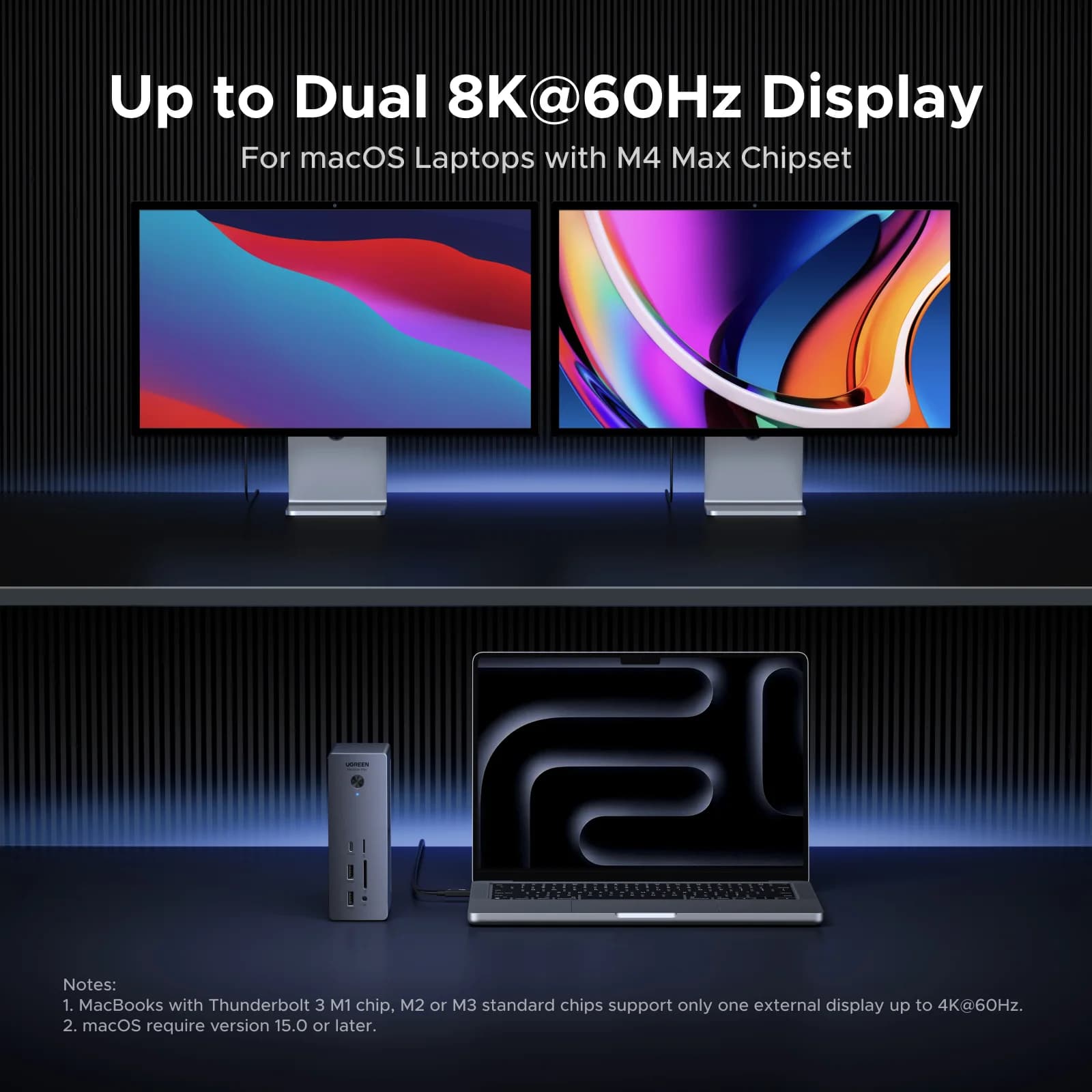 Thunderbolt 5 dokavimo stotis 120Gbps 8K