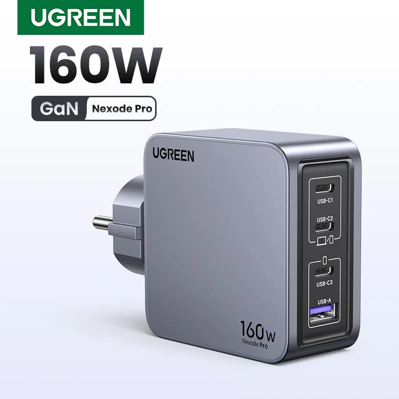 160W GaN USB-C įkroviklis su Korėjos kištuku