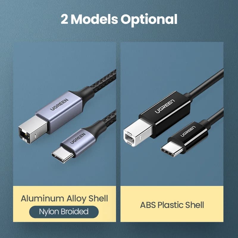 USB-C į USB Type-B 2.0 spausdintuvo kabelis