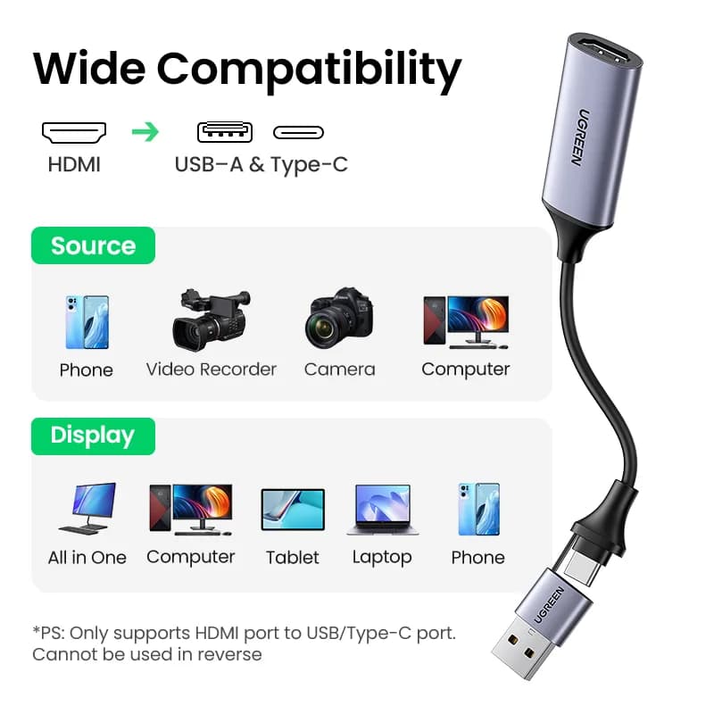 4K HDMI į USB-C vaizdo įrašymo korta