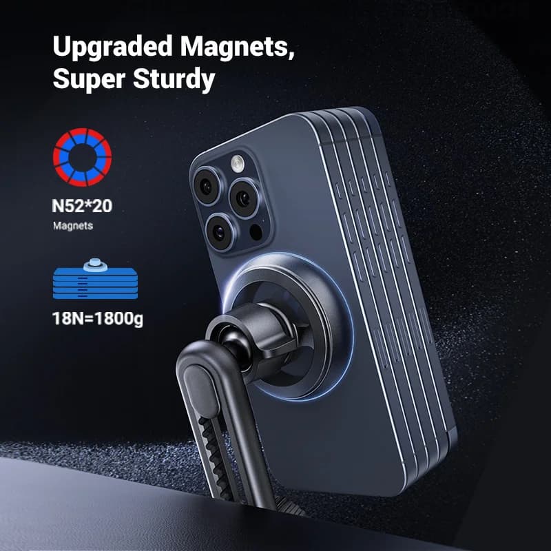 Magnetinis telefono laikiklis automobilio ventiliacijos angai
