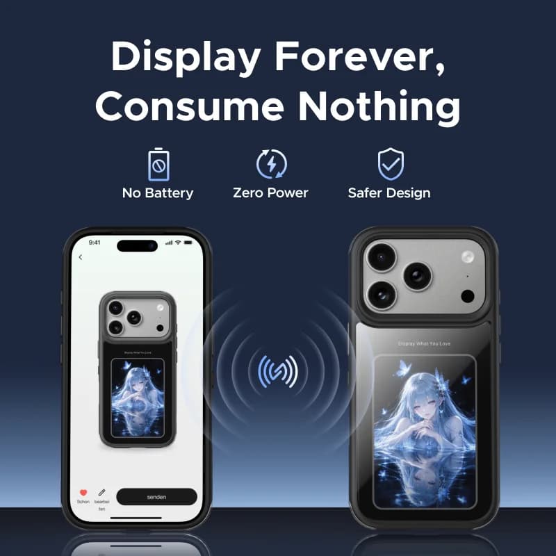 E-Ink ekranas magnetinis dėklas iPhone Pro Max