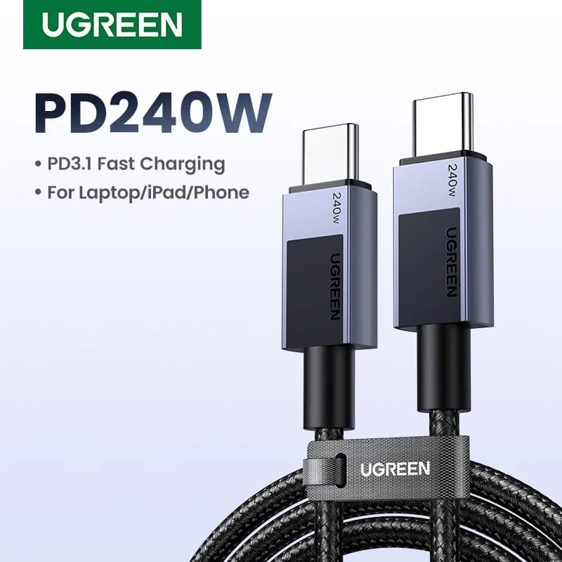 240W USB-C į USB-C kabelis su PD3.1 greitu įkrovimu