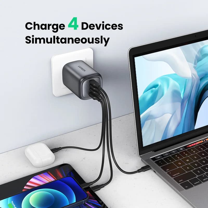 100W GaN USB-C greitisasis įkroviklis, JK kištukas