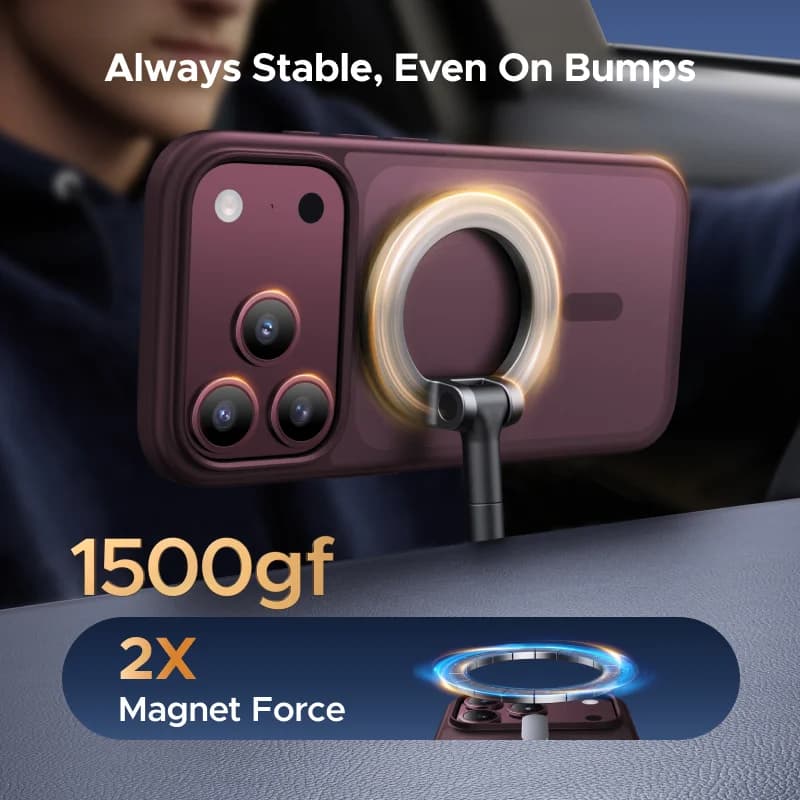 Magnetinis atsparus smūgiams TPU telefono dėklas
