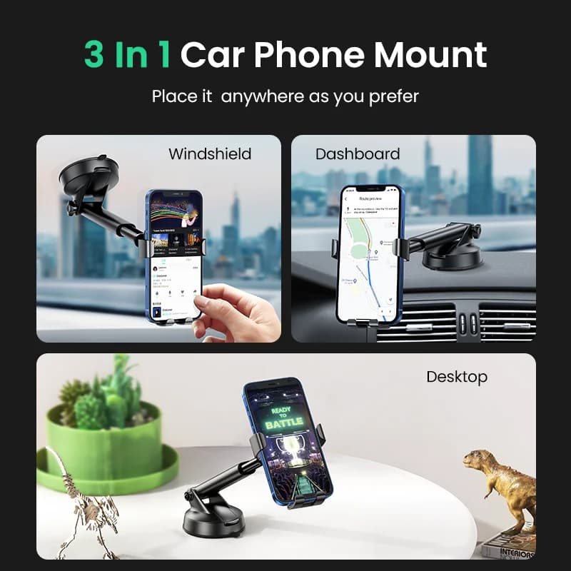 Gravitacinis siurbtuko automobilinis telefonų laikiklis