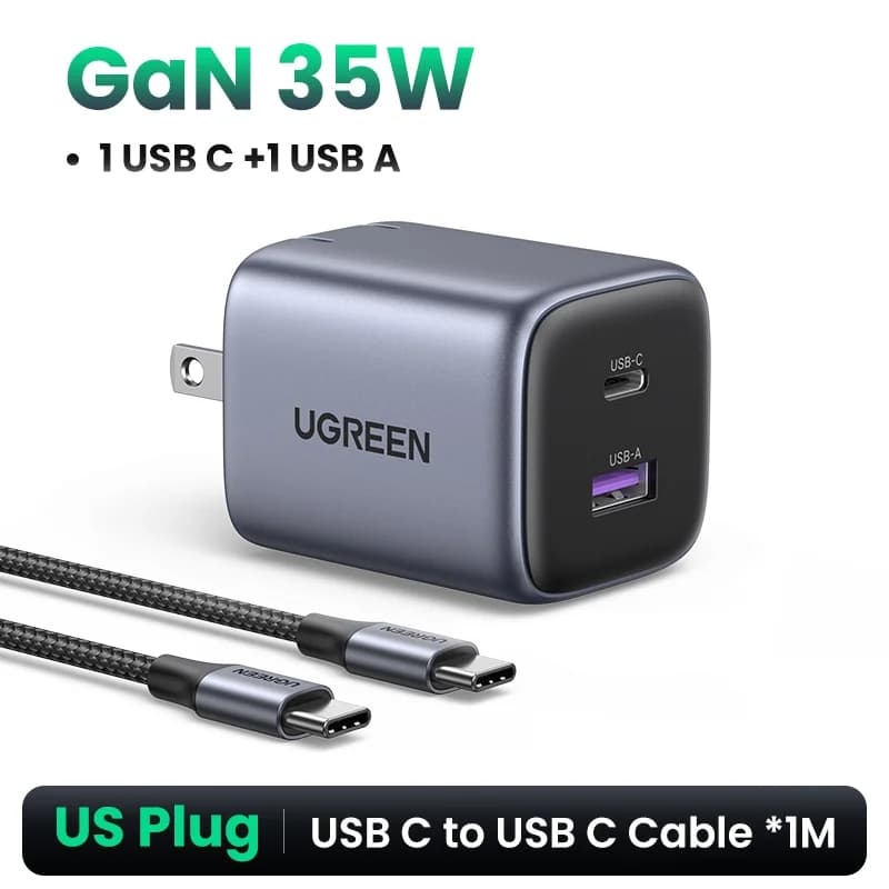 35W GaN USB-C PD greitas įkroviklis