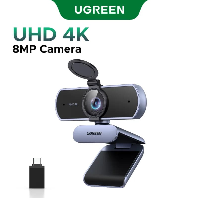 4K internetinė kamera su mikrofonu ir automatinio apšvietimo korekcija