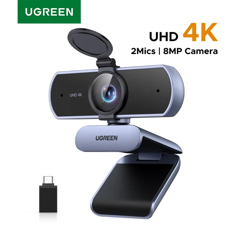 4K internetinė kamera, 8 MP, automatinis fokusavimas, dvigubi mikrofonai