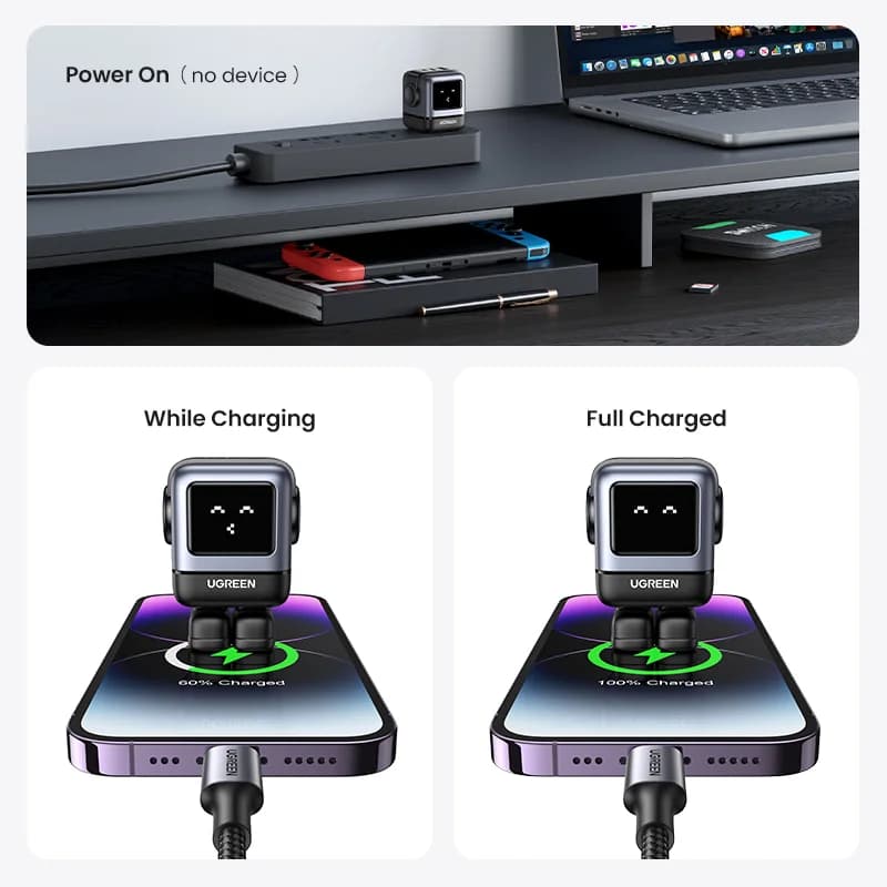 65W GaN USB-C sieninis įkroviklis, US kištukas