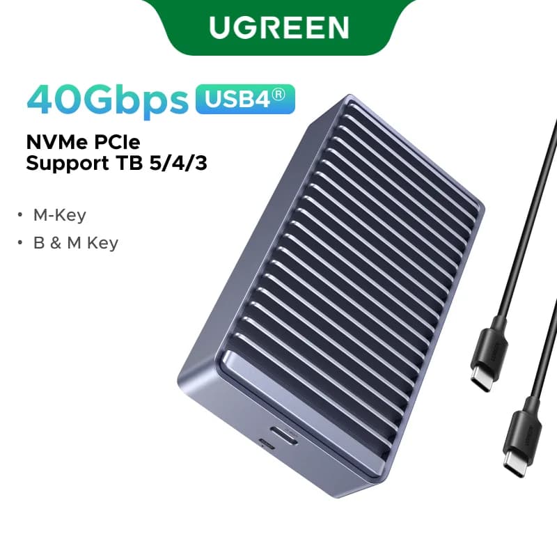 USB4 Thunderbolt M.2 NVMe SSD dėklas, 40Gbps