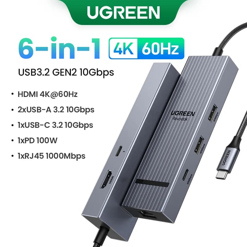 USB-C šakotuvas su 4K HDMI ir 100W PD