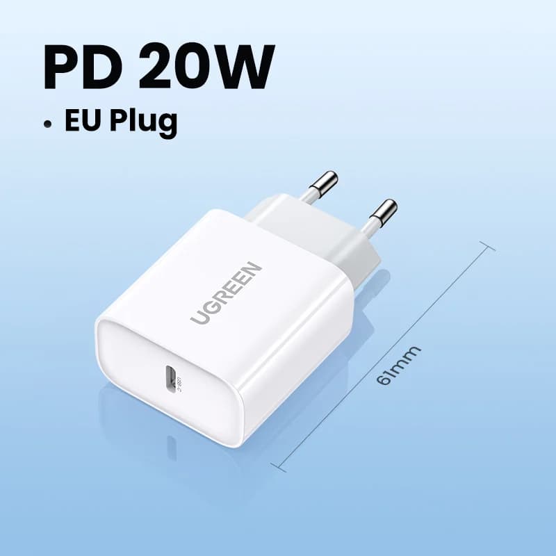 20W USB-C sieninis įkroviklis, QC4.0 PD