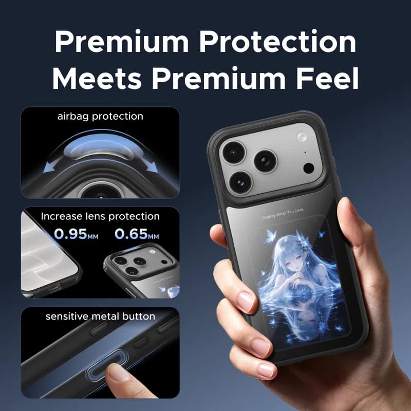 E-Ink ekranas magnetinis dėklas iPhone Pro Max