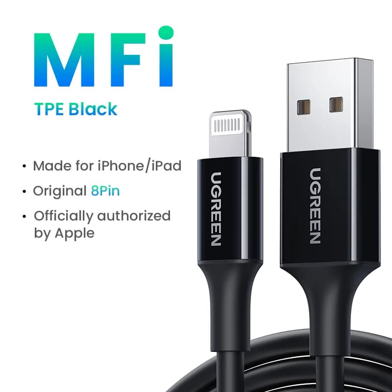 MFi sertifikuotas USB į Lightning greito įkrovimo kabelis