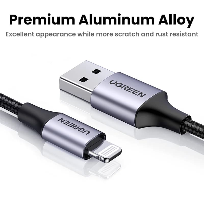 MFi sertifikuotas Lightning į USB kabelis, 2.4A greitas įkrovimas