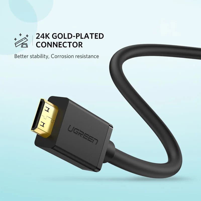 Mini HDMI į standartinį HDMI 4K adapterio kabelis