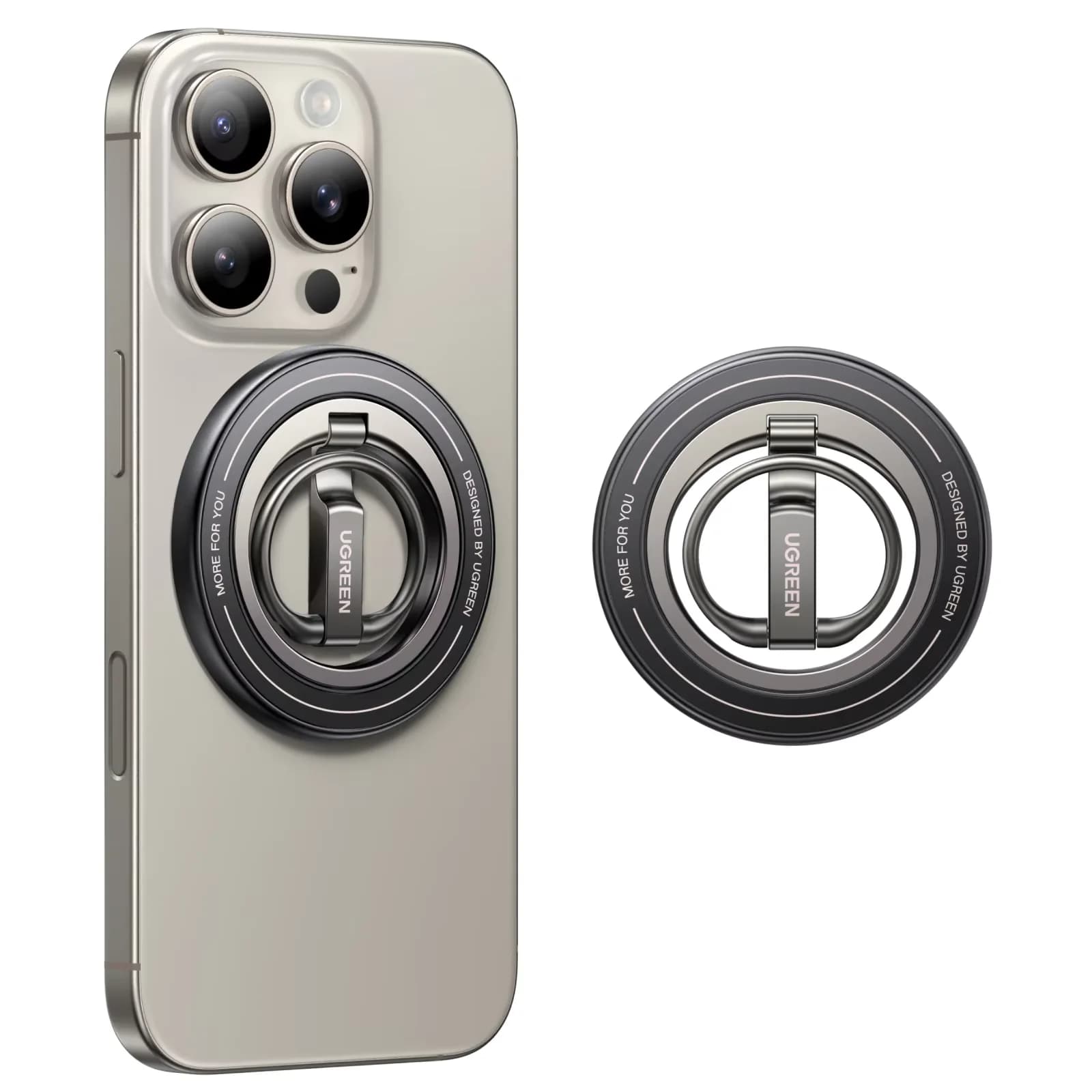 Dvipusis magnetinis telefono žiedas su 360° sukimu