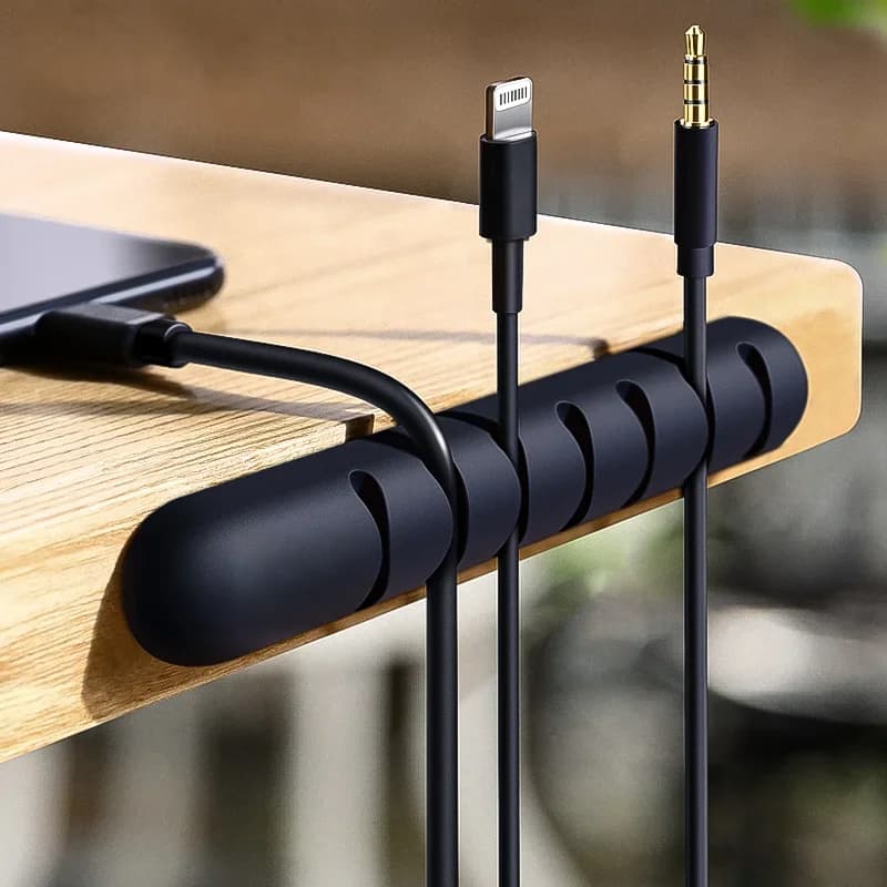 Silikoniniai USB laidų tvarkyklės spaustukai