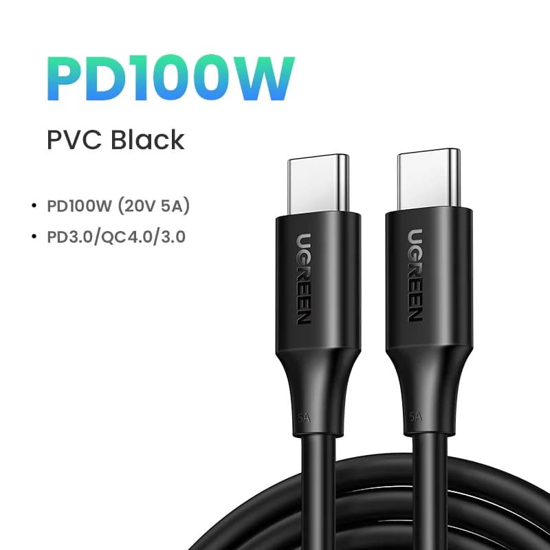 USB-C į USB-C laidas, 100W PD, 5A