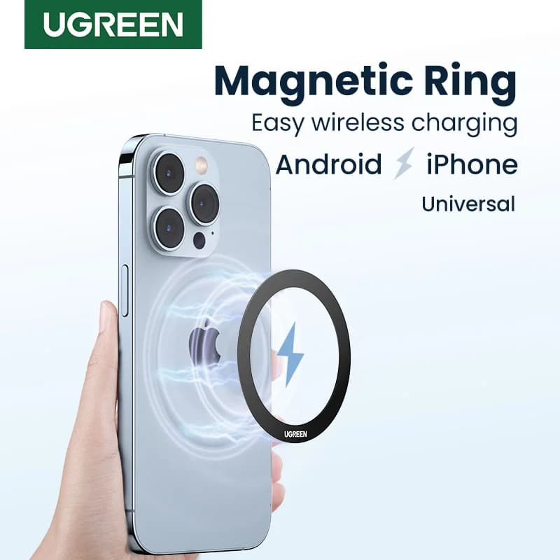 Magnetinė metalinė žiedinė adapteris MagSafe belaidžiam įkrovimui