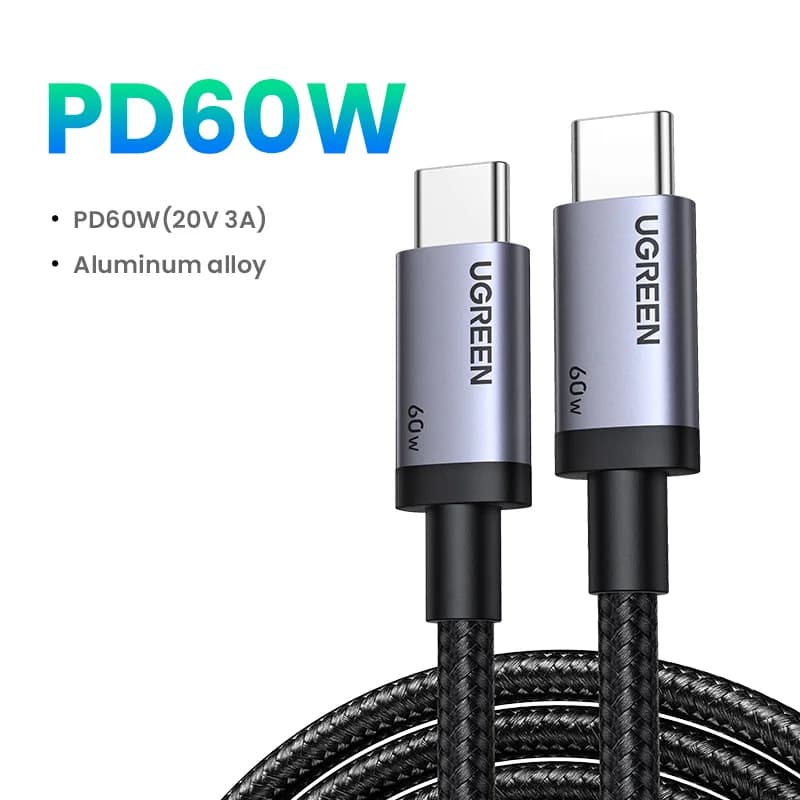 USB-C į USB-C laidas, 60W PD Greitas įkrovimas