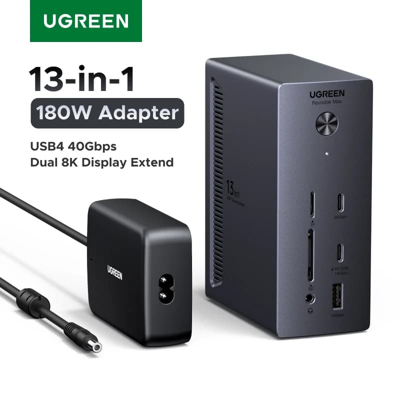 USB4 dokavimo stotis su 8K ekranu ir 40Gbps