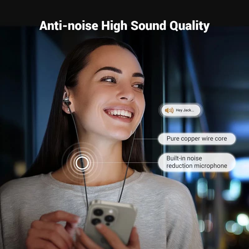 USB-C laipsniški ausinukai su 3,5 mm lizdu ir mikrofonu
