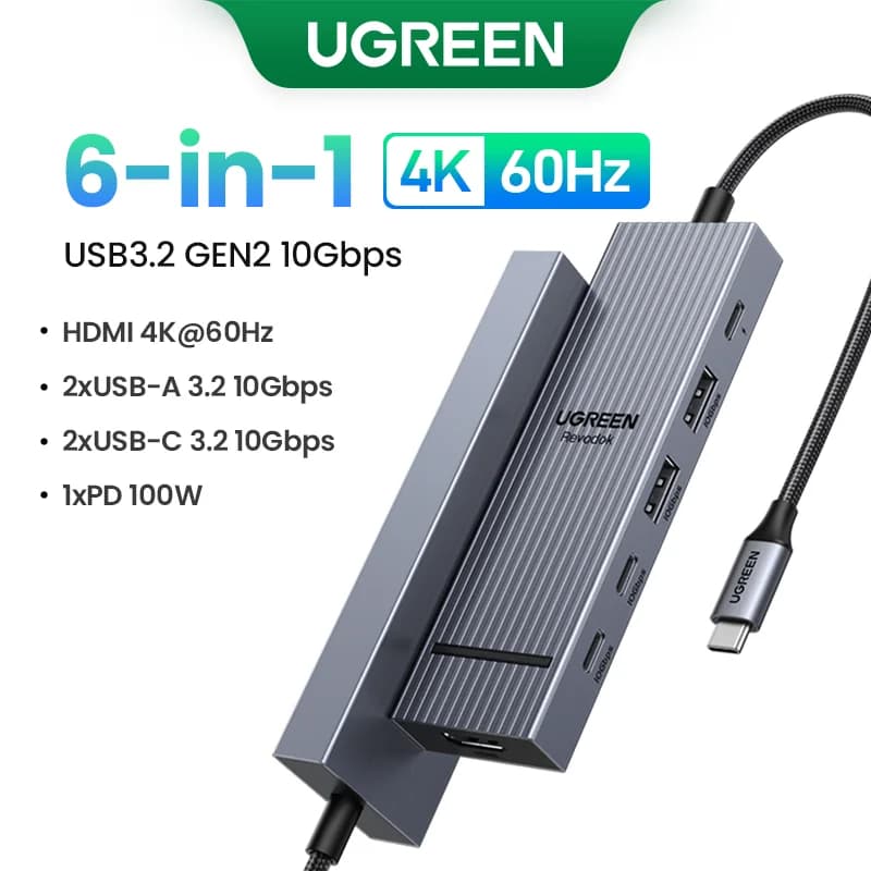USB-C šakotuvas su 4K HDMI ir 100W PD