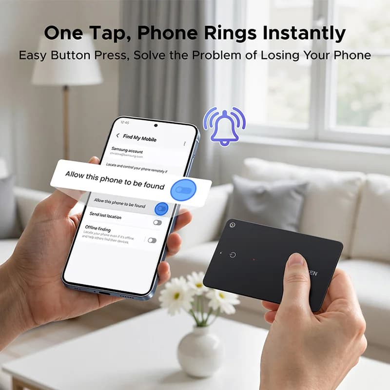 Bluetooth GPS žymuo raktams ir piniginėms