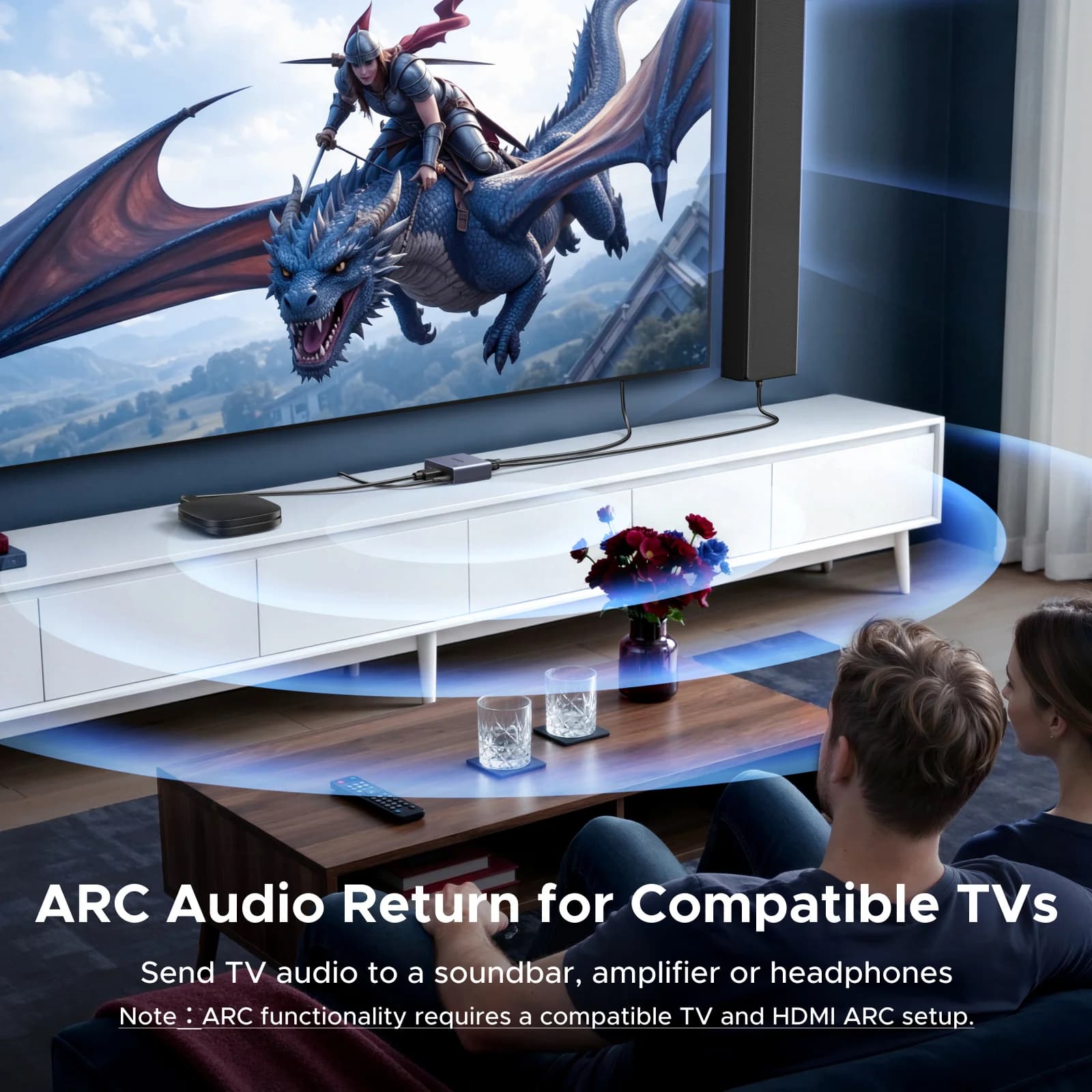 4K 60Hz HDMI garso išskirtuvas, optinis ir 3.5mm